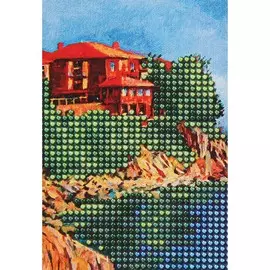 Алмазная вышивка с частичным заполнением с рамкой