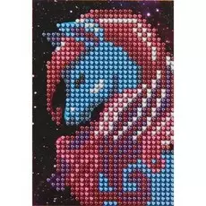 Алмазная вышивка с частичным заполнением с рамкой