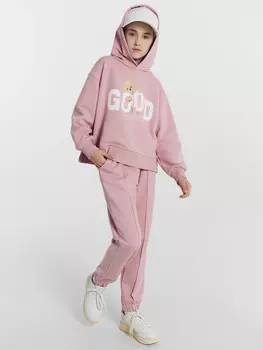 Анорак для девочек зефирно-розовое с печатью