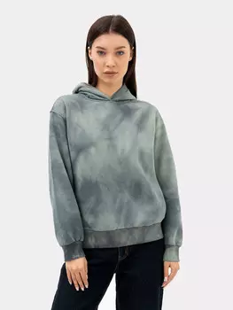 Анорак женский туманно-зеленый с рисунком