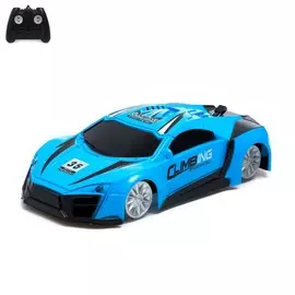 Антигравитационная машинка wall, радиоуправление, аккумулятор, ездит по стенам, свет, цвет синий