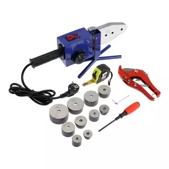 Аппарат для сварки пластиковых труб тундра, 1000/2000 вт, комплект насадок 20-50 мм, 50-300°