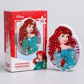 Аппликация пайетками принцессы: ариель