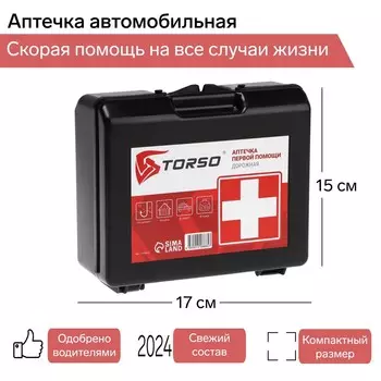Автомобильная аптечка первой помощи torso дорожная, состав рф 2024