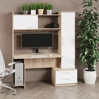 Атмосфера Стол компьютерный Денвер дуб сонома/белый 00-00000680