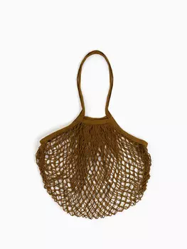 Сумка-авоська хозяйственная, клетка 1.5 см, коричневая