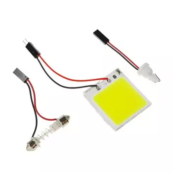 Светодиодная лампа для автомобиля 4335 мм, 12 в, 48 smd, белый свет, 2 переходника в комплекте