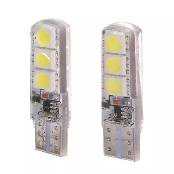 Автомобильная лампа cartage, светодиодная, t10 w5w, 12 в, 3 вт, 6 smd-5050, набор 2 шт