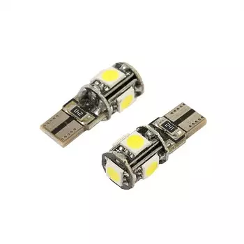 Автомобильная лампа cartage, светодиодная, t10 w5w, 12 в, 5 smd-5050, набор 2 шт