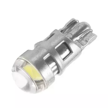 Автолампа светодиодная t10 w5w, 12 в, 2 сов, 2 вт, линза, свет белый