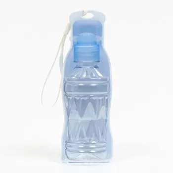 Автопоилка прогулочная с фигурной бутылочкой, 250 мл, голубая