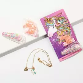 Заколки для волос и кулон, набор детский