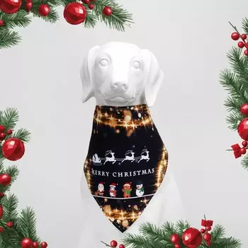 Бандана для животных merry christmas, размер s (ош до 42 см)