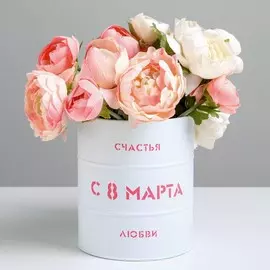 Банка-бочка, белая