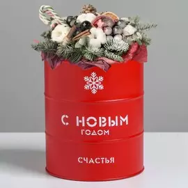 Банка-бочка, красная