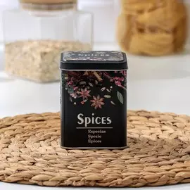 Банка для сыпучих продуктов dark, 10×7,5×7,5 см, цвет чёрный