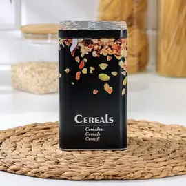 Банка для сыпучих продуктов dark, 17×10×10 см, цвет чёрный