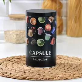 Банка для сыпучих продуктов dark, 19×11×11 см, цвет чёрный