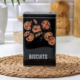 Банка для сыпучих продуктов dark, 19×12×7,5 см, цвет чёрный