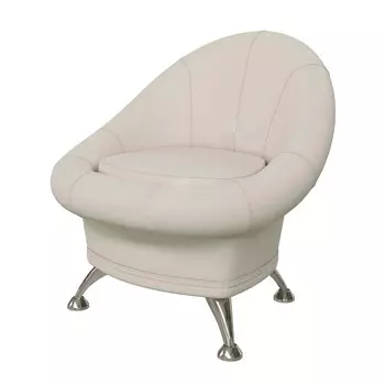 Банкетка, 690х690х790, кожзам бежевый