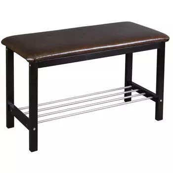 Банкетка Фабио венге/экокожа коричневый