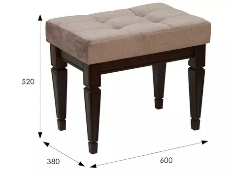 Банкетка Васко В 97Н темно-коричневый/патина