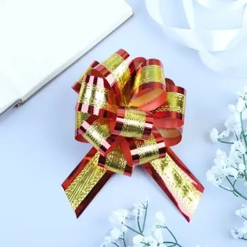 Бант - шар №3.2 золотой в красном