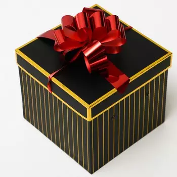 Бант - шар №3 голография, красный