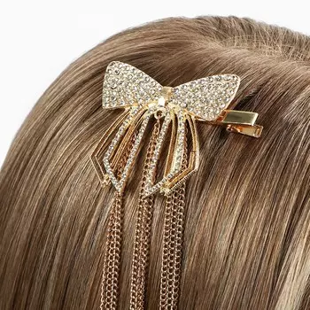 Бант заколка для волос новогодняя