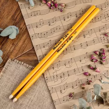 Барабанные палочки music life, 5а, клен, желтый