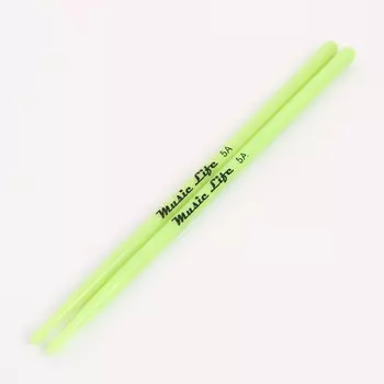 Барабанные палочки music life 5 а зеленые, светящиеся