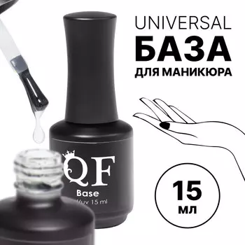База для ногтей, классическая, 15 мл, led/uv, прозрачная