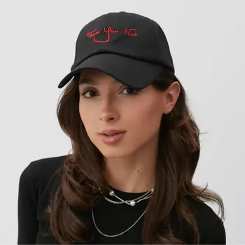 Бейсболка с надписью minaku, черная, размер 56-58