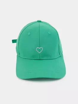 Бейсболка женская зеленая с вышивкой