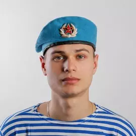 Берет голубой, сукно, подклад хлопок, обхват головы 57-58 см