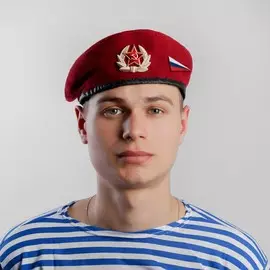 Берет краповый, сукно, подклад хлопок, р. 57-58, уголок триколор 8 х 2,5 см