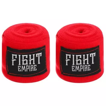 Бинт боксерский эластичный fight empire 4 м, цвет красный