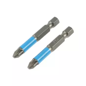 Биты тундра, намагниченные, сталь s2, pz2 х 50 мм, 2 шт.