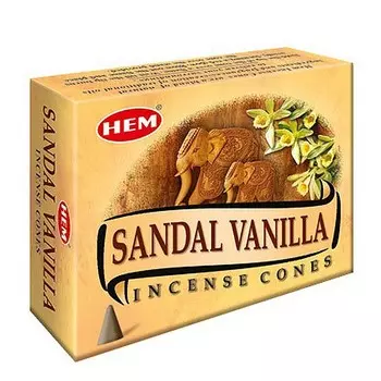 Благовоние конусы Сандал-Ваниль 10шт