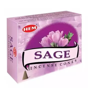 Благовоние конусы Шалфей 10шт