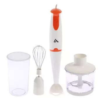 Блендер luazon lbr-01, погружной, 500 вт, 0.5/0.6 л, 2 скорости, оранжевый