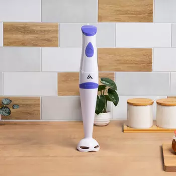 Блендер luazon lbr-23, погружной, 250 вт, 1 скорость, бело-фиолетовый