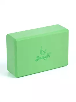 Блок для йоги 23157.5 см, вес 120 г, зеленый