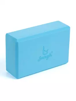 Блок для йоги 23157.5 см, вес 120 г, голубой