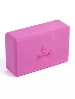Блок для йоги 23157.5 см, вес 120 г, розовый