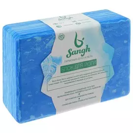 Блок для йоги 23 × 15 × 8 см, вес 180 г, цвет синий