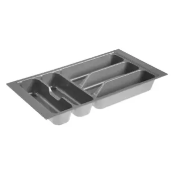 Лоток для столовых приборов cappio, в ящик, 265х485 мм, блок-константа, цвет серый