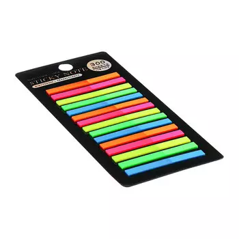 Блок-закладка с липким краем пластик 20л х 15 штук, 5 цв. флуор, 45мм х 4мм calligrata