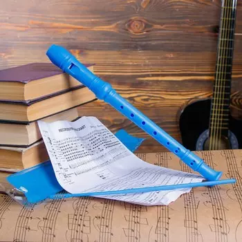 Блокфлейта music life, 8 отверстий, немецкая система, сопрано, голубая