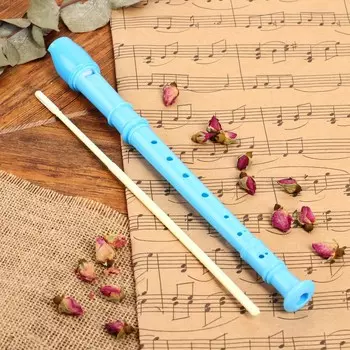 Блокфлейта music life, голубая, немецкая система, сопрано, 30 см
